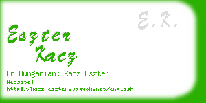 eszter kacz business card